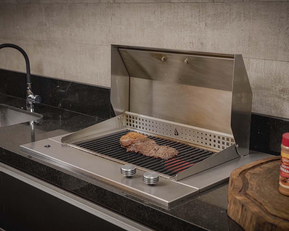 Receita preparada na churrasqueira a gás Dinoxx DXX301: Fraldinha grelhada